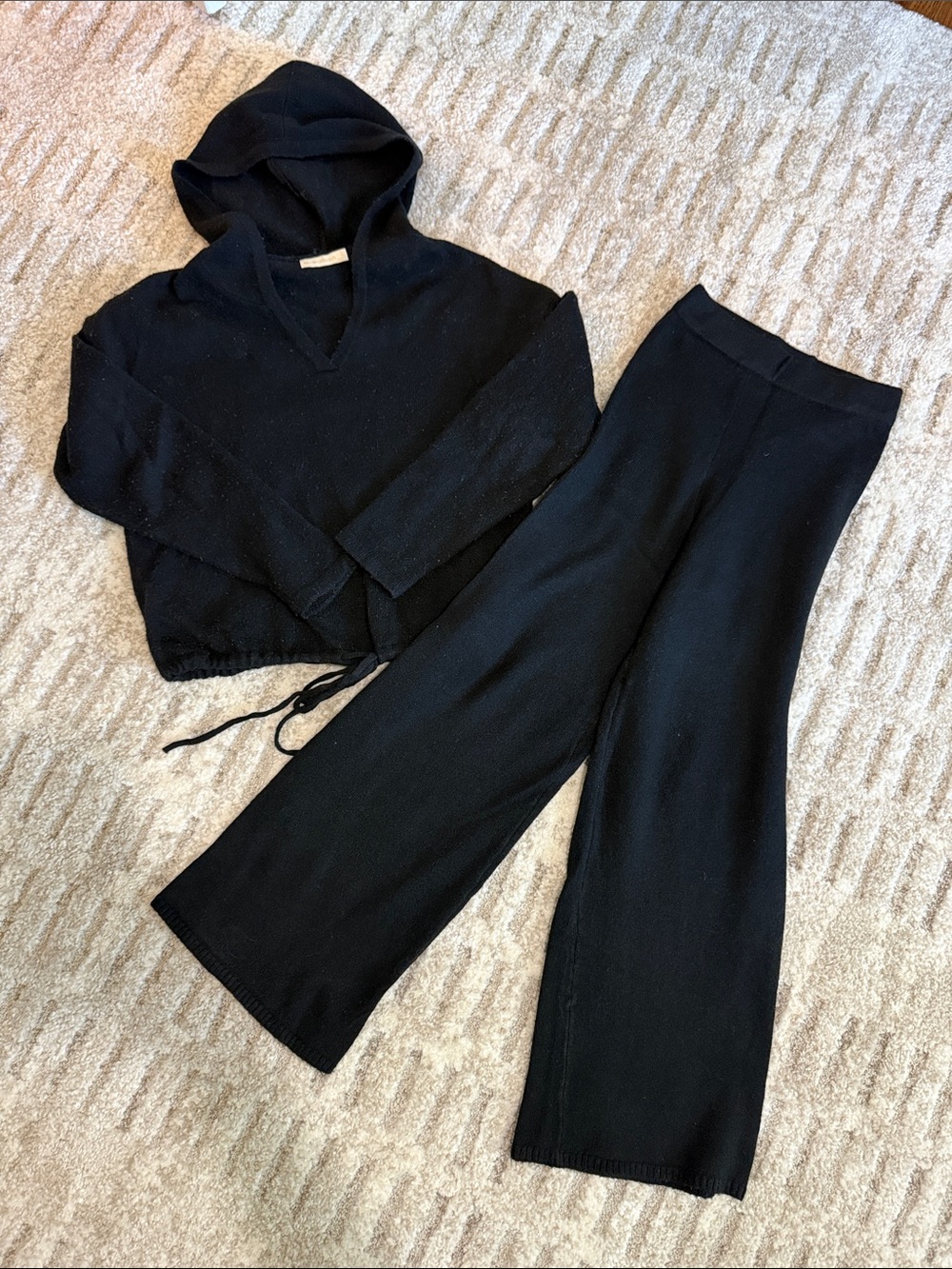 Women’s Black Knit Sweatsuit